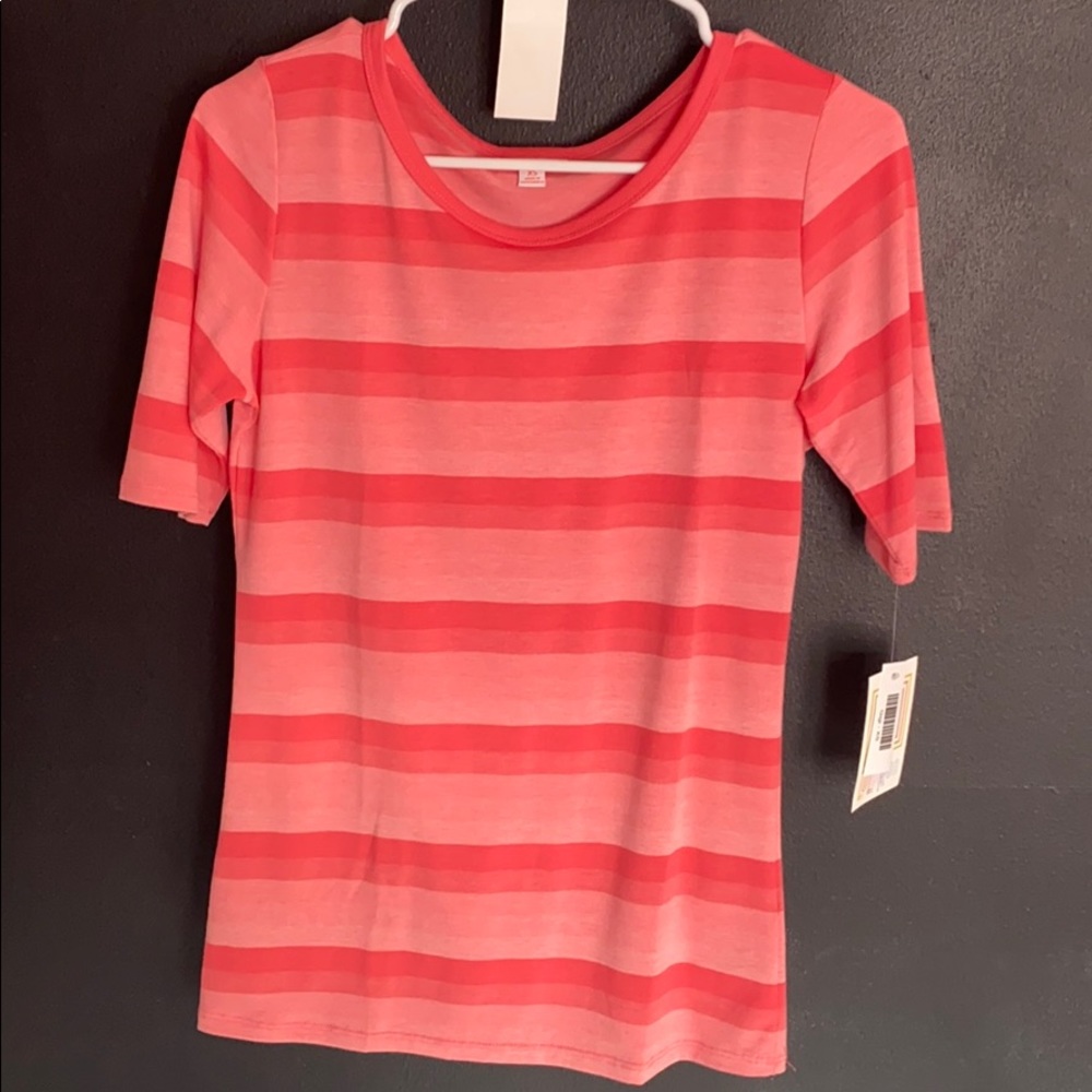 Xs Lularoe pink striped Gigi